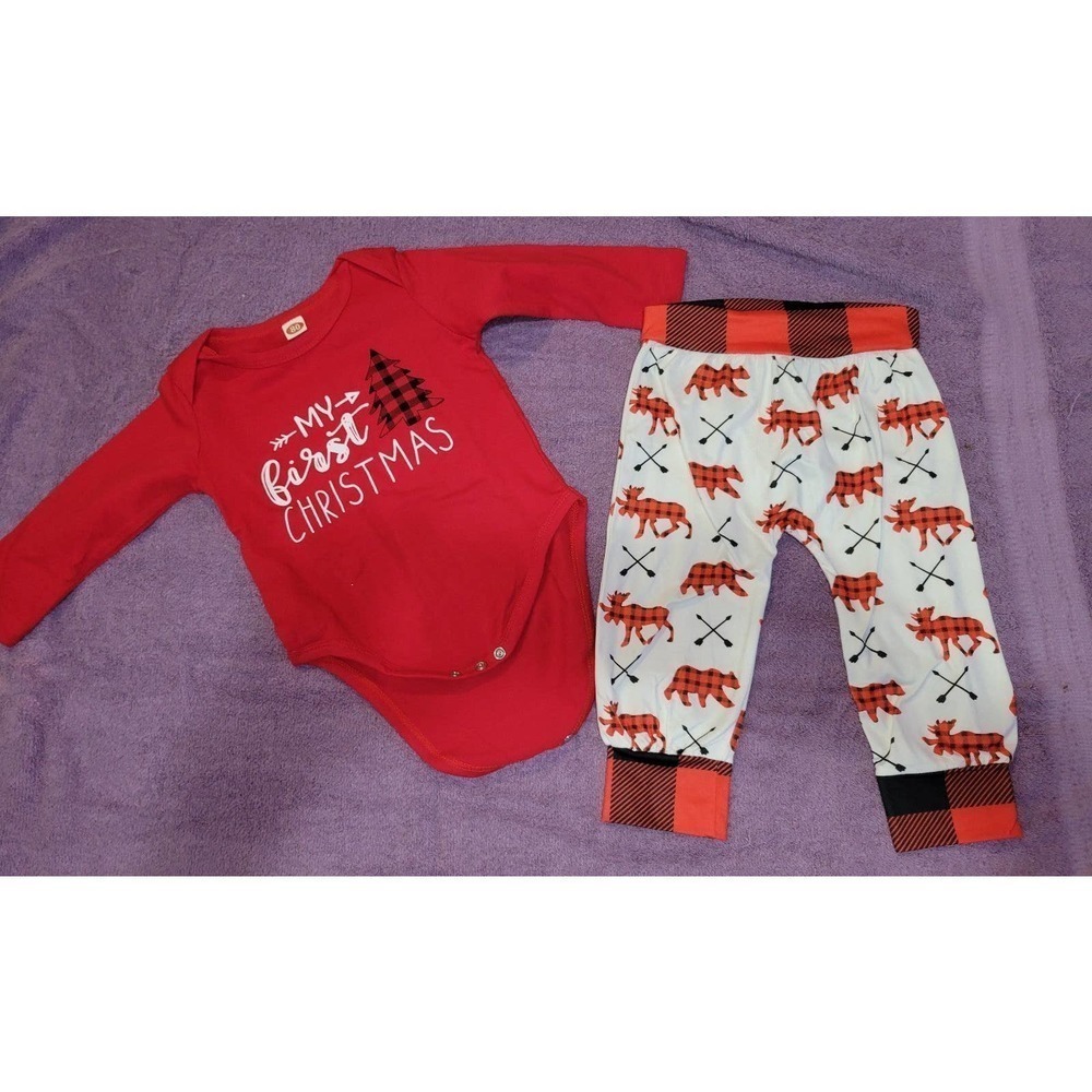 Babys first christmas outfit 3-6 months